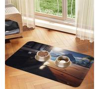 Sunny House - Tapis de cuisine pour animal domestique - Nappe en cuir absorbant pour manger la nourriture et bol d'eau - Imperméable - Pas de taches - Séchage rapide - Antidérapant - 60 x 40 cm