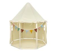 Sunny Kiki Tente Tipi en Forme de Pavillon, Couleur Crème | Tipi pour Enfant en Forme de Pavillon, en Coton Crème