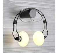Sunny Lingt Applique Murale Casque avec Abat-Jour en Verre Blanc, Applique Murale de Chevet LED Minimaliste Moderne 5W, Appliques murales pour Salon Chambre allée Balcon Lampe Chambre d'enfant