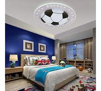 Sunny Lingt Football-Patterned Lumière, chambre d'enfants moderne PlafonDécor Lustre, 20.5" Fixture Plafond créatif en noir, for les garçons enfants Chambre enfants Chambre Décoration de jardin d'enfa