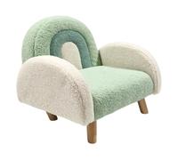 Sunny Milou Fauteuil pour Enfant, Design Arc-en-Ciel, Tissu Teddy, Vert | Chaise Enfant Motif Arc-en-ciel, pour la Salle de Jeux ou la Chambre, 47 x 55 x 46 cm, à partir de 3 ans, 100 kg max