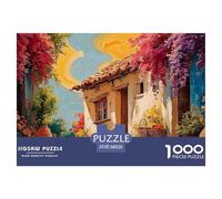 Sunny Morning in The Village 1000 Pièces Carton Premium Coffret De Puzzles Asian Style Cottage Stimulant Et Éducatif Jeu Créatif Puzzles As Birthday Gifts 38x26cm/1000pcs