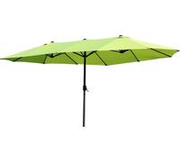 Sunny Parasol double avec manivelle Vert Ovale 460 x 270 x 240 cm