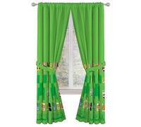 Sunny Side Up Minecraft Lot de 2 rideaux de fenêtre pour chambre d'enfant avec 2 embrasses, vert - 106,7 cm de large x 213,4 cm de long