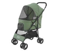 Sunny Sonny Jogger Poussette pliable pour animaux, Vert | Housse météo, Panier de rangement, Sac de transport, Chiens et chats S/M jusqu'à 15 kg
