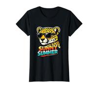 Sunny Summer Guépard avec Lunettes de Soleil T-Shirt Graphique avec Valeur