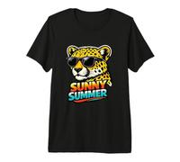 Sunny Summer Guépard avec Lunettes de Soleil T-Shirt Haut de Gamme