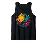 Sunny Summer Solstice Lune et Soleil pour Hommes & Femmes Fleurs Débardeur