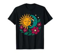 Sunny Summer Solstice Lune et Soleil pour Hommes & Femmes Fleurs T-Shirt