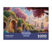 Sunny Terrace with Wooden Chairs 1000 Pcs Carton Extra-épais Coffret De Puzzles Magical City Stimulant Et Éducatif Jeu Familial Puzzles As Birthday Gifts 52x38cm/1000pcs