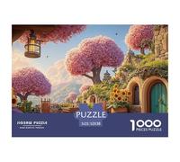 Sunny Terrace with Wooden Chairs 1000 Pcs Carton Extra-épais Coffret De Puzzles Magical City Stimulant Et Éducatif Jeu Familial Puzzles As Birthday Gifts 52x38cm/1000pcs