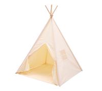 Sunny Vera Tente Tipi Chambre Enfant, Crème | Coton naturel | Tente de Jeu avec Tapis de Sol inclus | Dimensions 110 x 110 x 160 cm | A partir de 3 ans