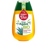 SUNNY VIA - Sirop d'Agave Bio - Indice Glycémique Faible - le flacon de 500g - Le Lot De 4