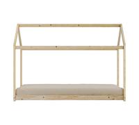 Sunny Zoey Lit Cabane Beige, en Bois | Au Sol, Montessori - sans Matelas - 206 X 98 X 154 Cm | pour Matelas De Dimensions : 90 X 200 Cm.