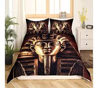 Sunnybed Ensembles de literie Pharaon Taille L Housse Couette imprimée 3D Egypte Ancienne Tribu Motif décor Pyramides égyptiennes Doux Couvre-lit pour la Multicolore 02