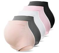 SUNNYBUY Culotte de maternité Taille Haute sans Couture pour Femme, Cinq Couleurs - Lot de 5, XXL