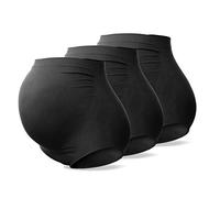 SUNNYBUY Culotte de maternité Taille Haute sans Couture pour Femme, Noir - Lot de 3, M
