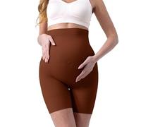 SUNNYBUY Vêtement de maternité pour femme, sous-vêtement de grossesse sans couture pour mi-cuisse, soutien du ventre, 1 pièce - Chocolat, Large