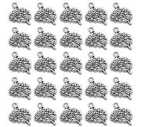 SUNNYCLUE 1 boîte 100 pièces Breloques de Cerveau Breloque de Cerveau en Vrac Graduation Cerveaux Anatomiques Breloque D'Anatomie Humaine Style Tibétain Alliage Effrayant Breloque de Science Médicale