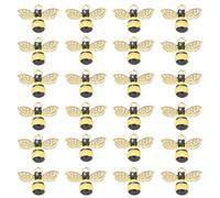 SUNNYCLUE 1 boîte 24 pièces Alliage Émail Abeille Charmes Or Miel Abeilles avec Cristal Strass Pendentif pour la Fabrication de Bijoux Charme Colliers Bracelets Boucles d'oreilles Bricolage
