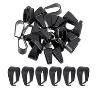 SUNNYCLUE 1 boîte 30 pièces en Acier Inoxydable Pincement Bélières Pendentif Connecteur de Bélière Noir Snap on Bélières Balancent Perles de Charme Clip Ouvert Bélières Crochet Collier Chaîne Curseur