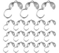 SUNNYCLUE 1 boîte 300 pièces Cache Noeud Acier Inoxydable Extrémités Couvre-Noeuds Cache-Noeud en Métal Embouts de Perles Ouverts Embouts Couvre-Noeuds Perlespour Les Nœuds et Les Accessoires