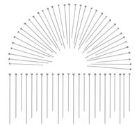 SUNNYCLUE 1 boîte 300 pièces Épingles à Tête Sphérique 30/40/50 mm 304 épingles à Tête Sphérique en Acier Inoxydable Épingles Droites Épingles de Boucle D'Oreille de Bijoux Pliables pour Accessoires d