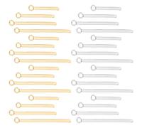 SUNNYCLUE 1 Boîte 32Pcs 4 Tailles Charmes de Barre Rectangle Pendentifs en Acier Inoxydable Long Vertical Blanc Charmes de Barre pour DIY Boucles d'oreilles Colliers Artisanat Faire Fournitures