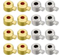 SUNNYCLUE 1 Boîte 40 Pièces Couvercles de Perles à Sertir en Laiton Or Argent - Rondelle Bouchon Extrémités Rondes Accessoires d'Espacement pour la Fabrication de Bijoux