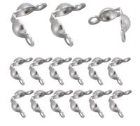 SUNNYCLUE 1 boîte 400 pièces Cache Noeud Acier Inoxydable, Couvre-Perles à Sertir, Embouts de Perles, Couvre-Nœuds, Petits Couvre-Nœuds, Perles Ouvertes, Embouts pour la Fabrication de Bijoux