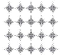 SUNNYCLUE 1 BOÎTE 50PCS Breloques Noeud Celtique Argent Breloques Noeud Trinité Alliage de Métal Antique Vintage Creux Connecteur Chanceux Liens Charme en Vrac pour la Fabrication de Bijoux Charms Bri