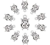 SUNNYCLUE 1 Boîte 60 Pcs Style Tibétain Insecte Charms Antique Ruban Coccinelle Perles en Vrac Insecte Pendentifs pour la Fabrication de Bijoux Charmes Boucles D'Oreilles Collier Bracelets Porte-Clés