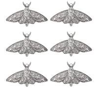 SUNNYCLUE 1 boîte de 10 breloques en Forme de Papillon de Nuit en Argent Pendentifs en Métal Gothique Antique Tibétain en Alliage pour la Fabrication de Bijoux de Colliers de Boucles D'Oreilles de Vac