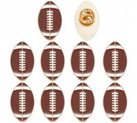 SUNNYCLUE 1 boîte de 10 pins de Revers de Football Pins en Émail Sport Broche en Forme de Ballon de Rugby Badge Bouton Cadeau en Gros pour Femmes et Hommes Vêtements Costumes Chemises Chapeaux Sacs à