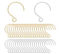SUNNYCLUE 1 boîte de 100 crochets de Boucles D'Oreilles en Acier Inoxydable, Grands Crochets de Boucles D'Oreilles Ronds, Fil D'Oreille Hypoallergénique avec Hameçons à Boucle Ouverte, Crochet de Bouc