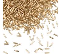 SUNNYCLUE 1 boîte de 100 g de Perles de Clairon Dorées en Vrac, Petites Perles Rondes Opaques, Perles D'Espacement en Vrac pour la Fabrication de Bijoux, Fournitures de Couture, Bracelets, Colliers, B