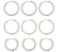 SUNNYCLUE 1 boîte de 12 paires de Crochets de Boucles D'Oreilles Ronds Français, Crochet de Boucle D'Oreille à Levier, Petit Cartilage Léger en Acier Inoxydable, Cerceau Arrière à Levier, Résultats de