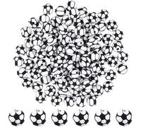 SUNNYCLUE 1 boîte de 120 perles rondes de 8 mm en argile polymère noire et blanche pour la fabrication de bijoux pour femme, remise de diplôme, anniversaire, travaux manuels