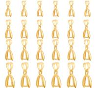 SUNNYCLUE 1 boîte de 120 pièces 4 Styles de Fermoirs à Pendentif en Laiton Doré Pince en Vrac en Métal Doré Fermoir à Breloques Pendentifs en Perles Boucles Connecteurs Accessoires pour la Fabri