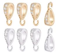 SUNNYCLUE 1 boîte de 16 pièces Attaches pour pendentifs fermoirs à Pince