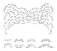 SUNNYCLUE 1 boîte de 192 perles en Forme D'Aile Argentées 8 styles Différen | Ailes de Papillon Féeriques Antiques de Style Tibétain Style Antique Entretoises Libres pour la Création de Bijoux Fourniture