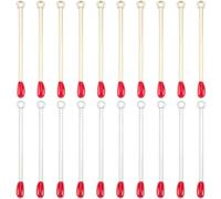 SUNNYCLUE 1 boîte de 20 breloques en Forme D'Allumettes de 2 couleurs Différentes Petites Allumettes en Alliage Métallique Doré et Argenté Pendentifs Émaillés pour la Création de Bijoux Fournitures de