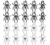 SUNNYCLUE 1 boîte de 20 breloques en Forme D'Araignée en Argent Breloques en Forme D'Araignées Noires en Alliage Métallique Gothique pour Halloween Vacances pour la Fabrication de Bijoux Breloques Fou