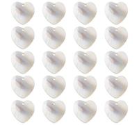 SUNNYCLUE 1 boîte de 20 Breloques en Forme de Cœur et de Coquillage Breloques en Vrac Naturelles Noires pour la Fabrication de Bijoux Colliers Bracelets Boucles d'oreilles pour Femmes
