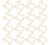 SUNNYCLUE 1 boîte de 20 Breloques Texas Charm en Vrac Petites Breloques Creuses en Acier Doré Pendentifs Vintage des Continents Américains et de L'Ouest pour la Création de Bijoux Fournitures pour la