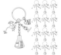 SUNNYCLUE 1 boîte de 20 Porte Clés Chimie Lot de Porte Clés Biologie Microscope Argenté Verre Doseur Symboles Scientifiques Porte Clés sur Le Thème de la Chimie Cadeaux d'anniversaire pour Femmes