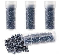 SUNNYCLUE 1 boîte de 20g de Perles de Rocaille Uniformes Perles Cylindriques de 2mm Noir Métallisé ; 12/0 Petites Perles Rondes de Type « Pony » pour la Broderie et la Création de Bijoux Style Bohème