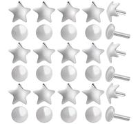 SUNNYCLUE 1 boîte de 30 embouts de Perles en Argent Sterling 2 styles 925 embouts de Perles Bélières Tête Plate Étoile Ronde Sans Trou pour la Fabrication de Bijoux L'Artisanat et la Recherche de Four