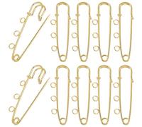 SUNNYCLUE 1 boîte de 30 Epingle de Surete Broche épingles Sûreté Dorées en Vrac en Métal et Fer Robuste pour Décoration Boucles Fermoir Broches avec 3 trous pour Pull Chapeau Écharpe Jupe Vêtements Ac