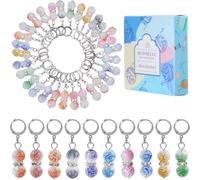 SUNNYCLUE 1 boîte de 30 marqueurs de Points de Crochet Breloques Marqueurs de Points Mignons Amovibles Perles Rondes en Acrylique Fermoirs Breloques en Vrac pour Tissage Couture Fermeture Éclair Acces
